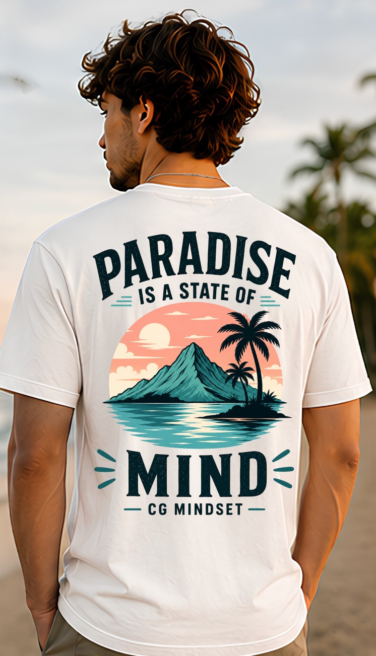 T-shirt Paradise State of Mind (le paradis, un état d'esprit) – Hommes