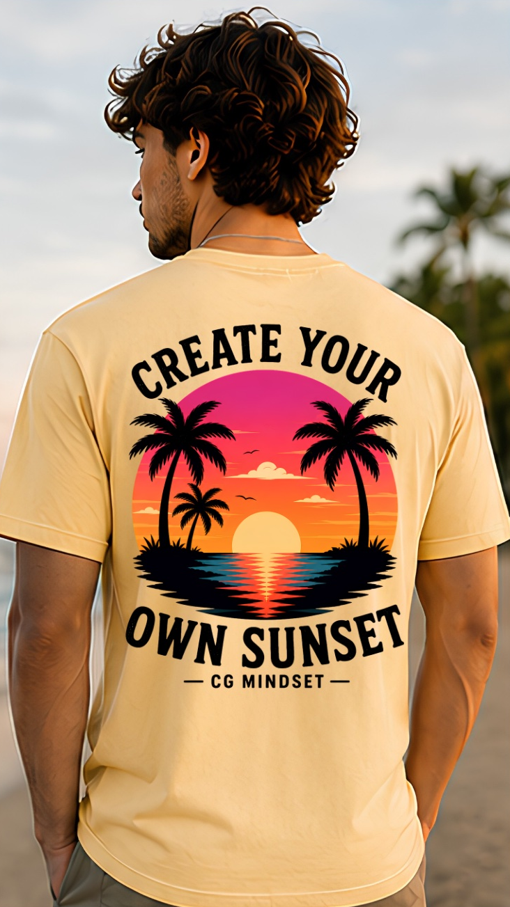 T-shirt Create Your Own Sunset (crée ton coucher de soleil) – Hommes