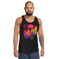 Débardeur homme noir CG Mindset imprimé ALIVE, vue de face