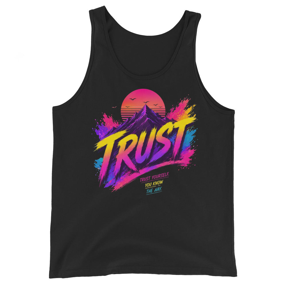 Débardeur homme noir CG Mindset imprimé TRUST, vue de face
