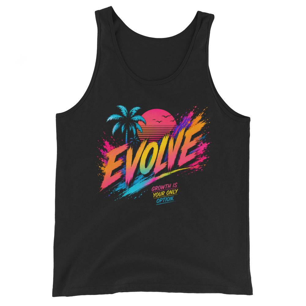 Débardeur homme noir CG Mindset imprimé EVOLVE, vue de face
